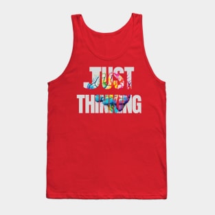 Just thinking, colorful brain Tank Top